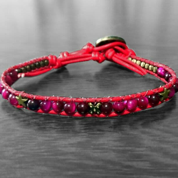 フラワークロス&スター ラップブレス