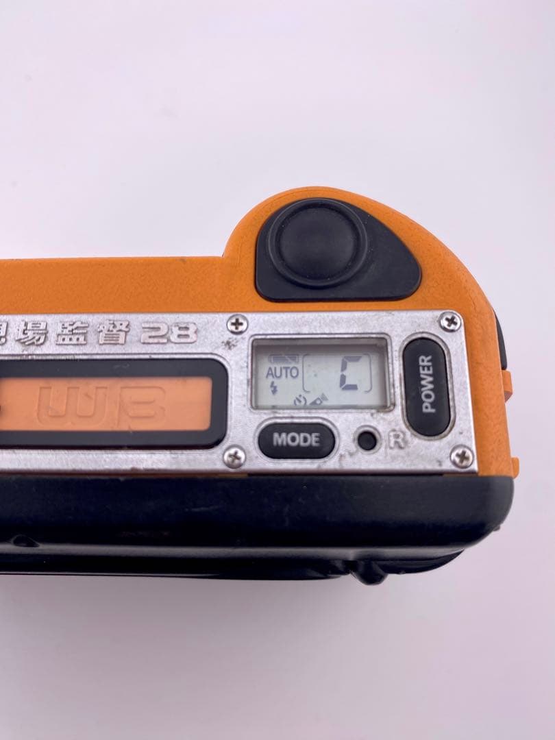 【１】完動品 Konica コニカ 28 WB ECO 現場監督 オレンジカラー