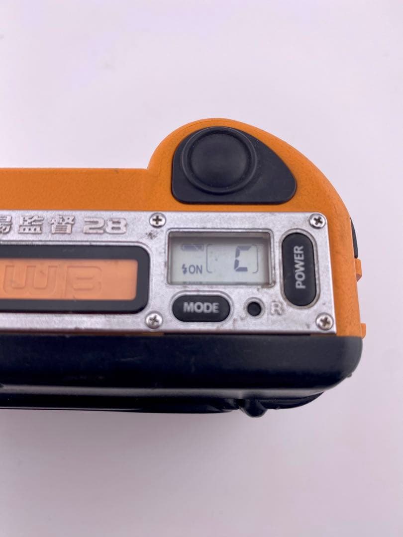 【１】完動品 Konica コニカ 28 WB ECO 現場監督 オレンジカラー