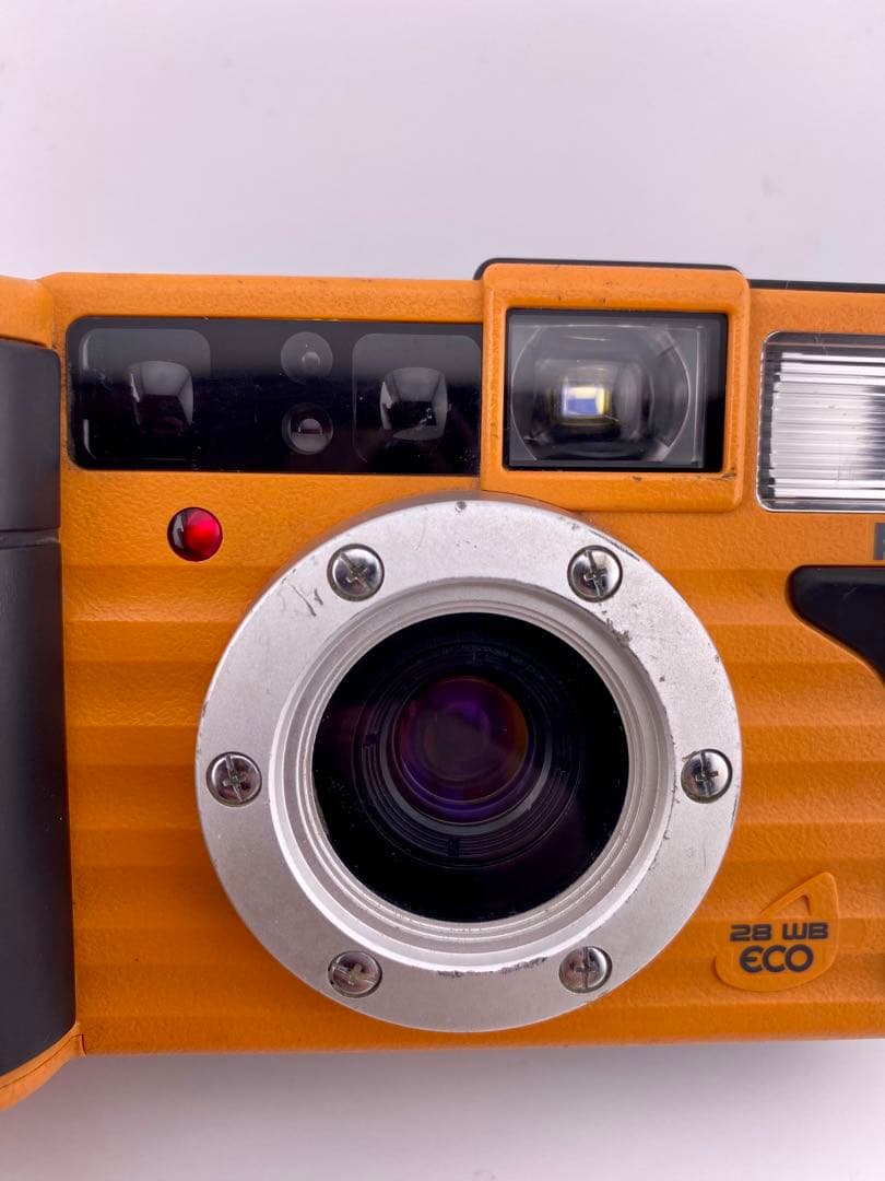 【１】完動品 Konica コニカ 28 WB ECO 現場監督 オレンジカラー