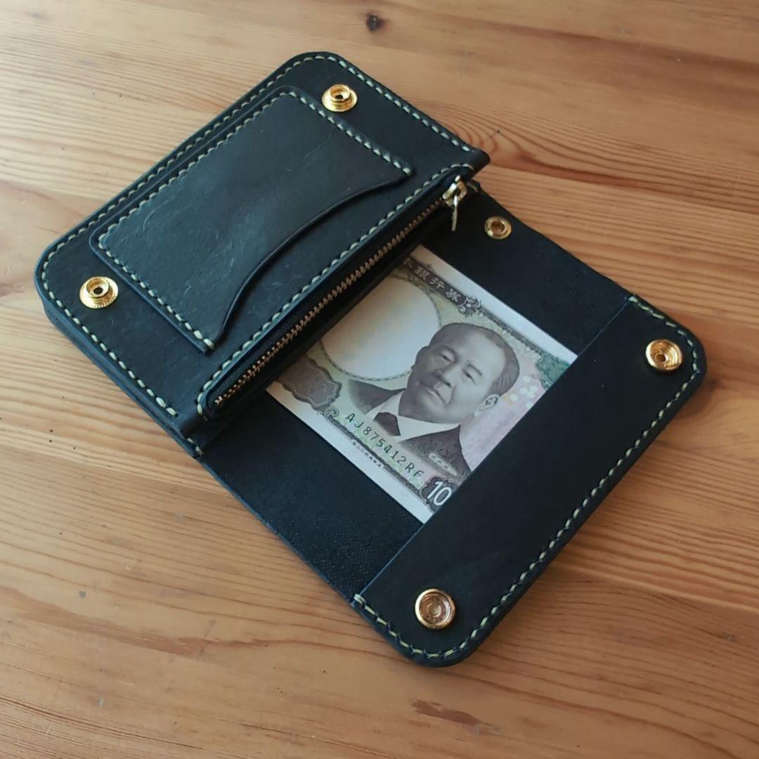 ミドルトラッカーウォレット　たつのレザー　ハンドメイド