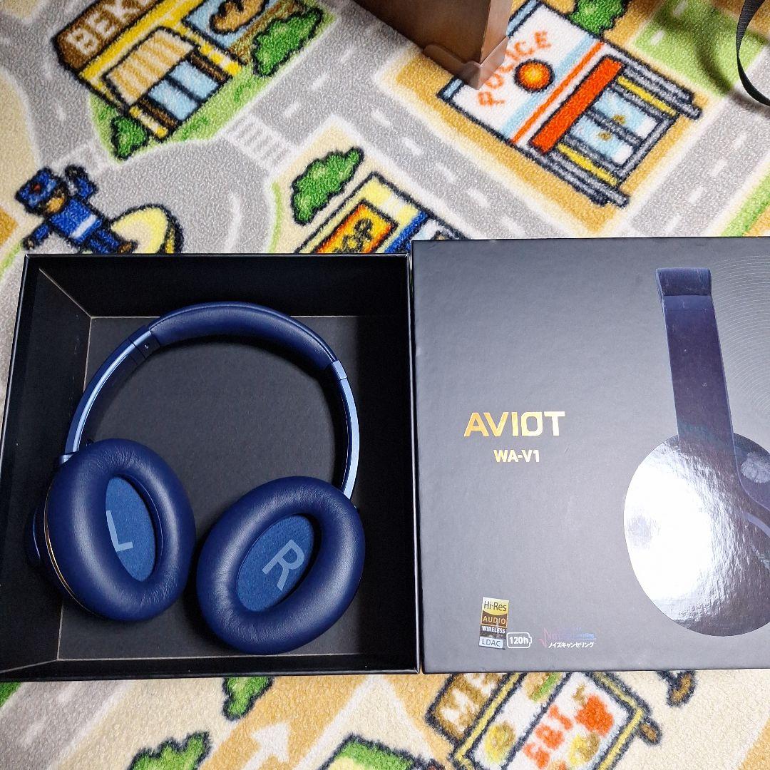 AVIOT WA-V1 ネイビー ワイヤレスヘッドホン