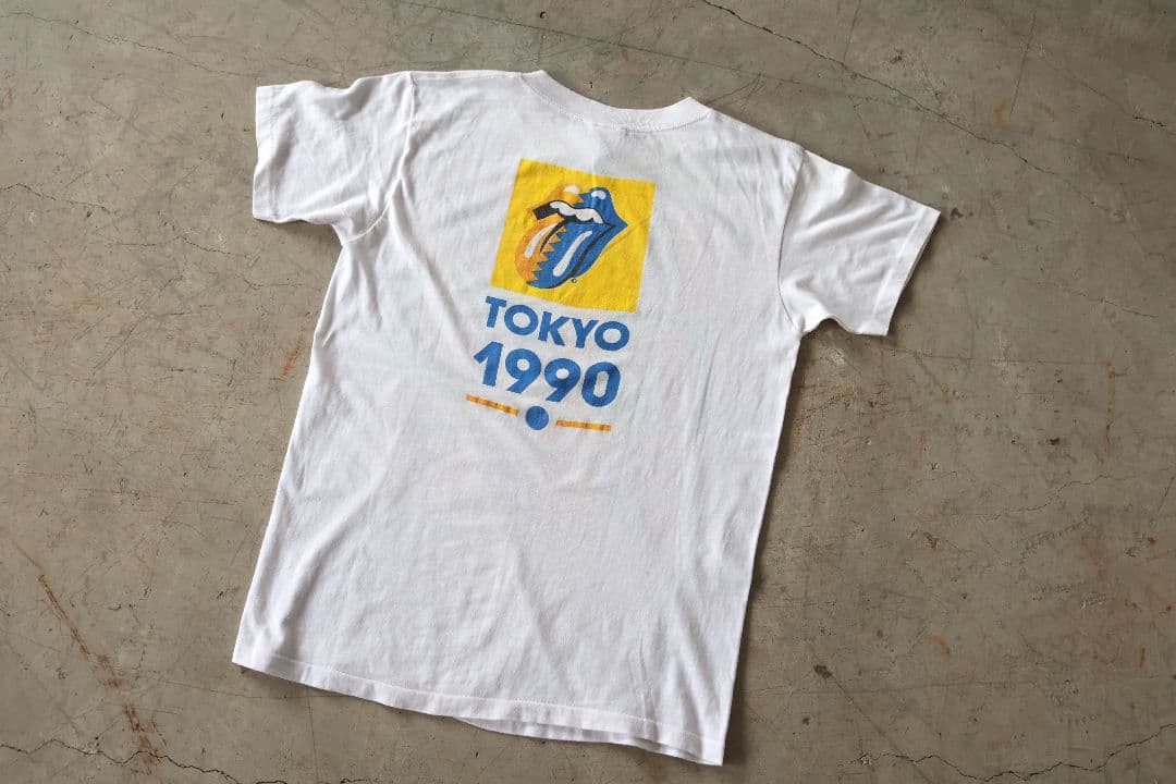 80'S ザ ローリングストーンズ 東京公演 バンドTシャツ 白L 90'S