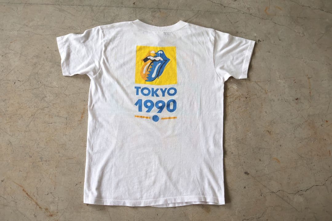 80'S ザ ローリングストーンズ 東京公演 バンドTシャツ 白L 90'S