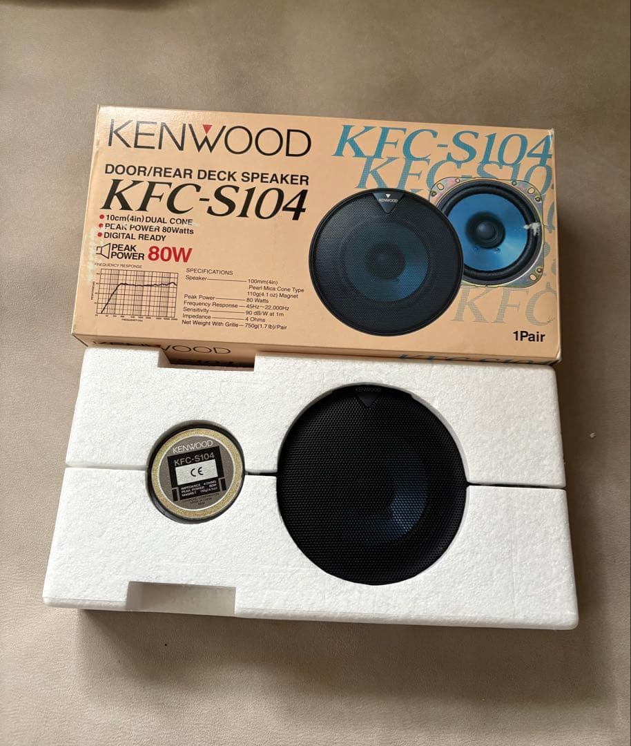 超ビンテージ新品未使用KENWOOD KFC-S104 スピーカー 80W