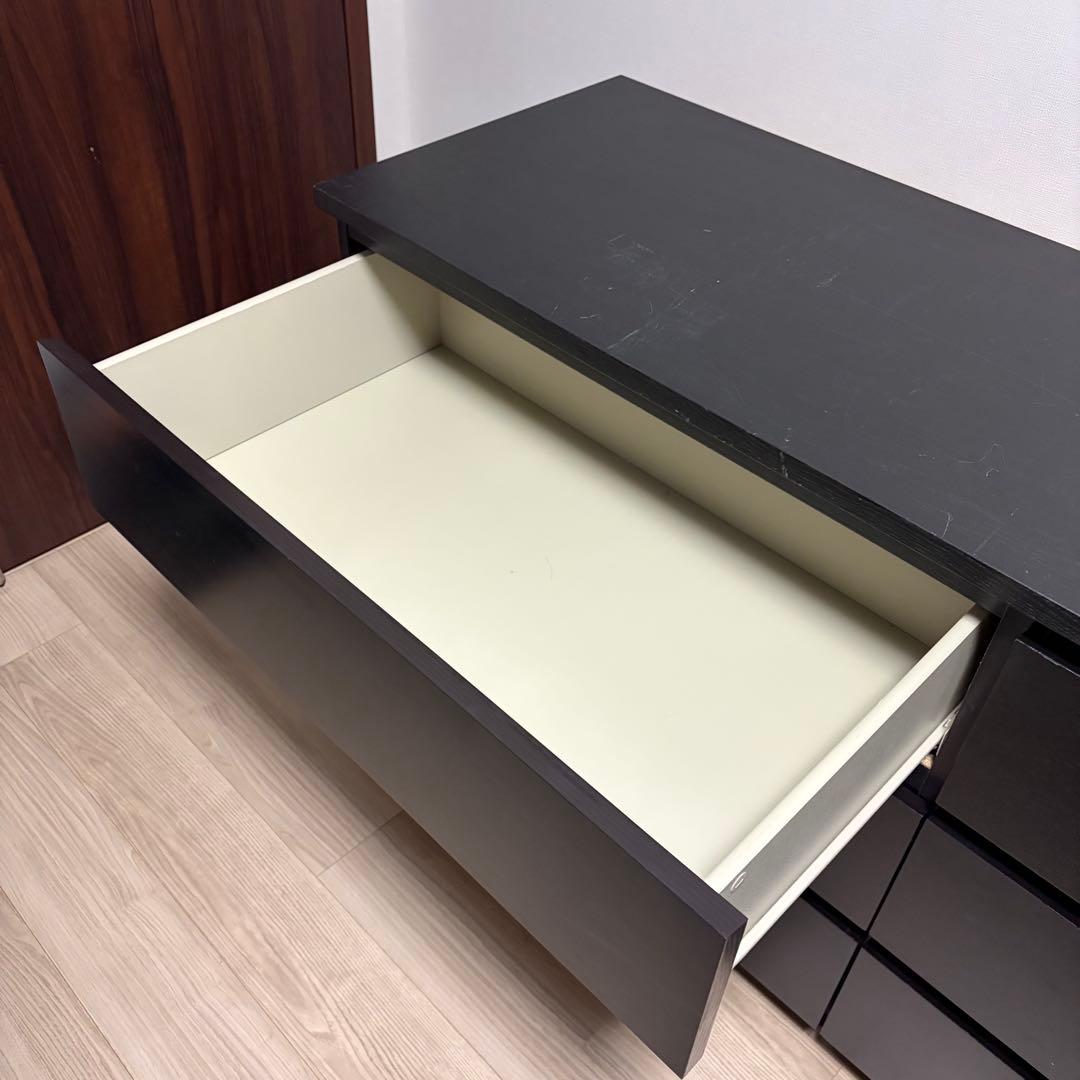 IKEA チェスト・タンス 160x78cm MALM マルム ブラック
