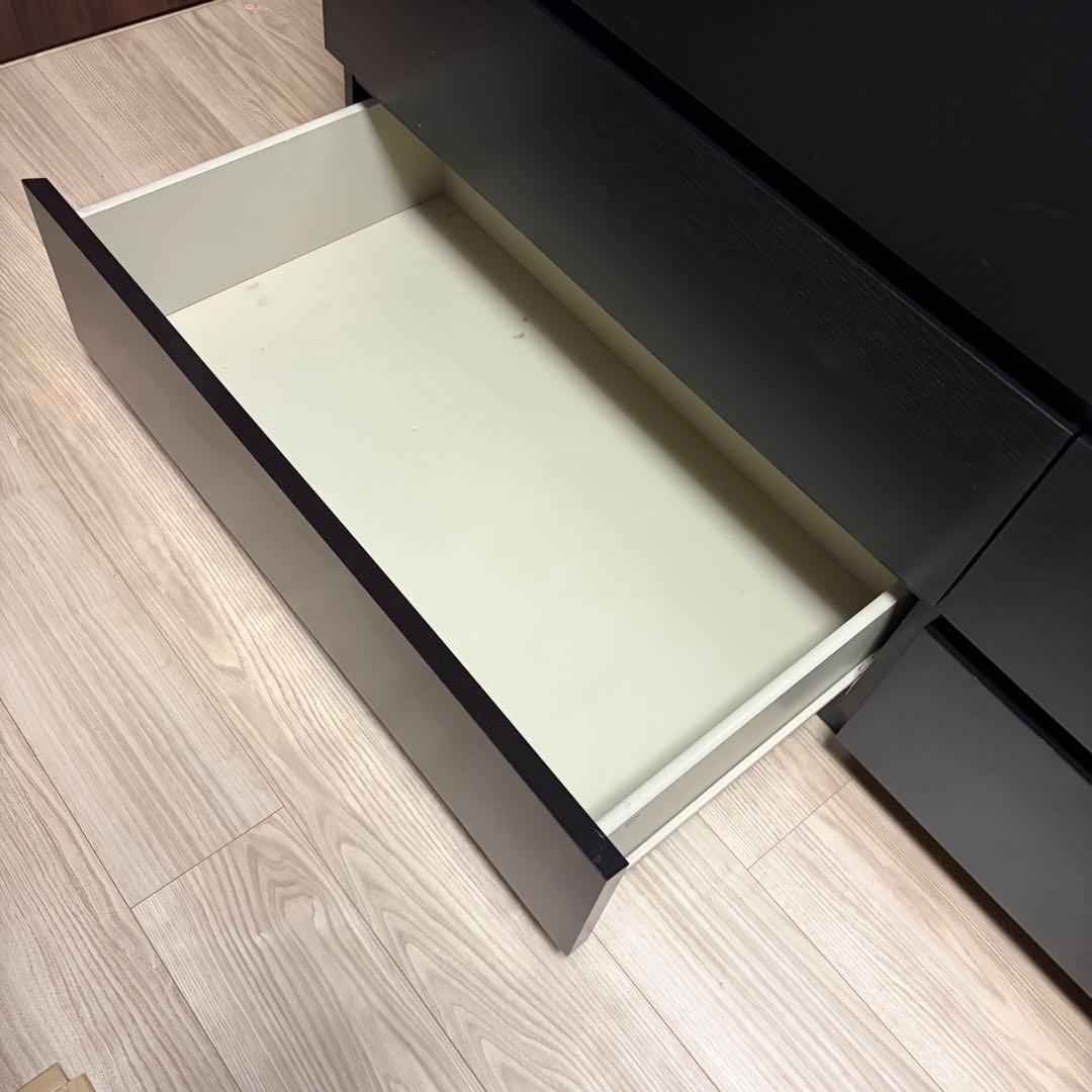 IKEA チェスト・タンス 160x78cm MALM マルム ブラック