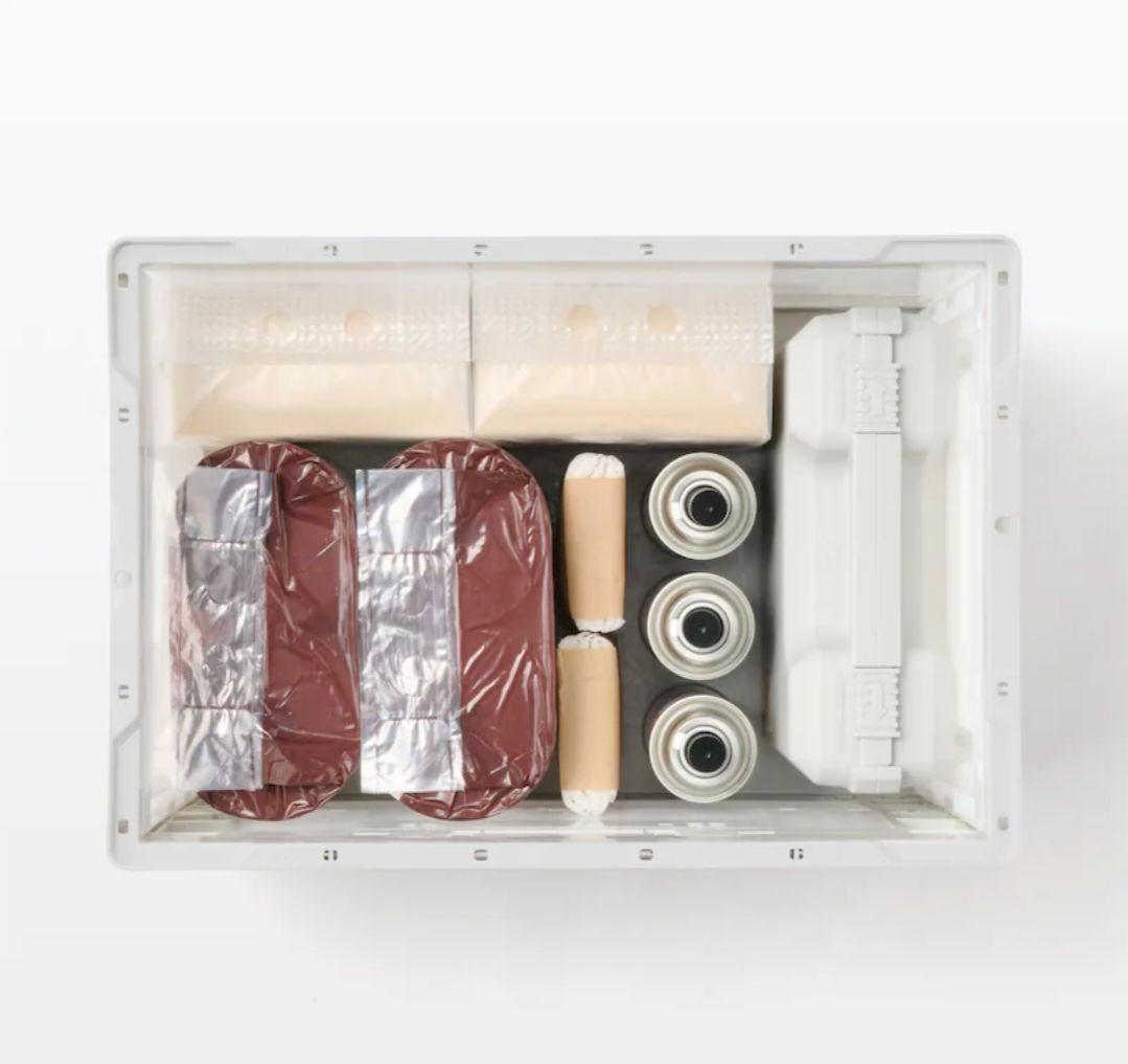 【美品】無印良品 折りたたみコンテナ 窓付き50L×1 20L×2 3個セット