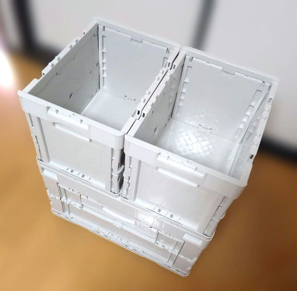 【美品】無印良品 折りたたみコンテナ 窓付き50L×1 20L×2 3個セット