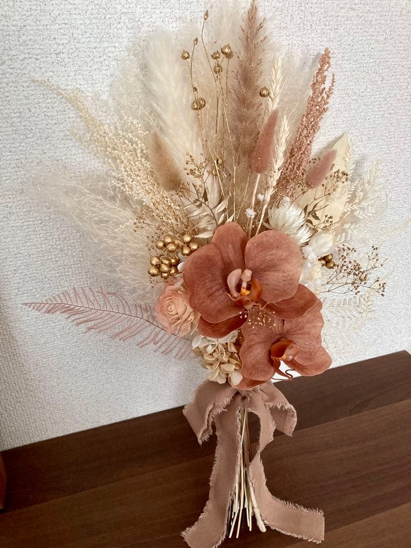 たかページ♡ウェディングブーケ ドライフラワーブーケ 前撮り 胡蝶蘭