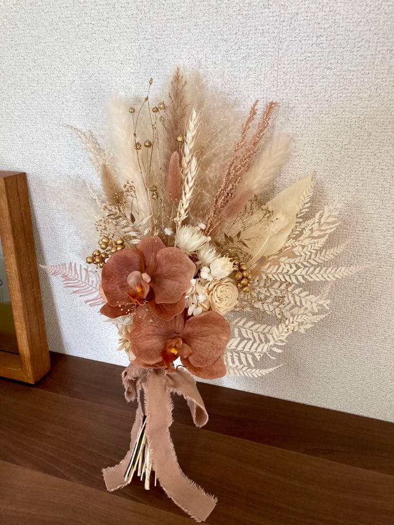 たかページ♡ウェディングブーケ ドライフラワーブーケ 前撮り 胡蝶蘭