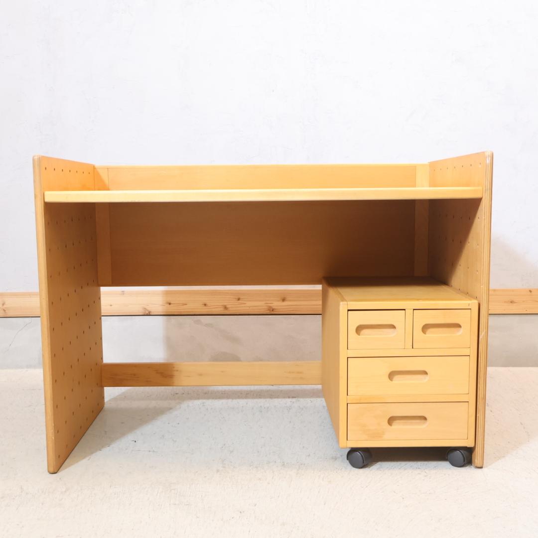 Formio フォルミオ 学習机&ワゴン パーソナルデスク ビーチ無垢材 北欧