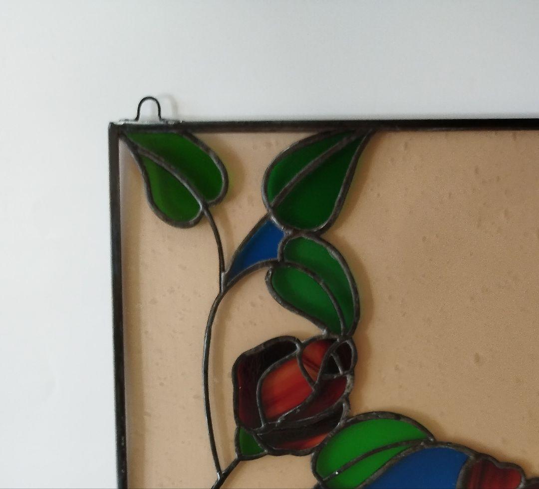 ステンドグラスミニパネル　薔薇