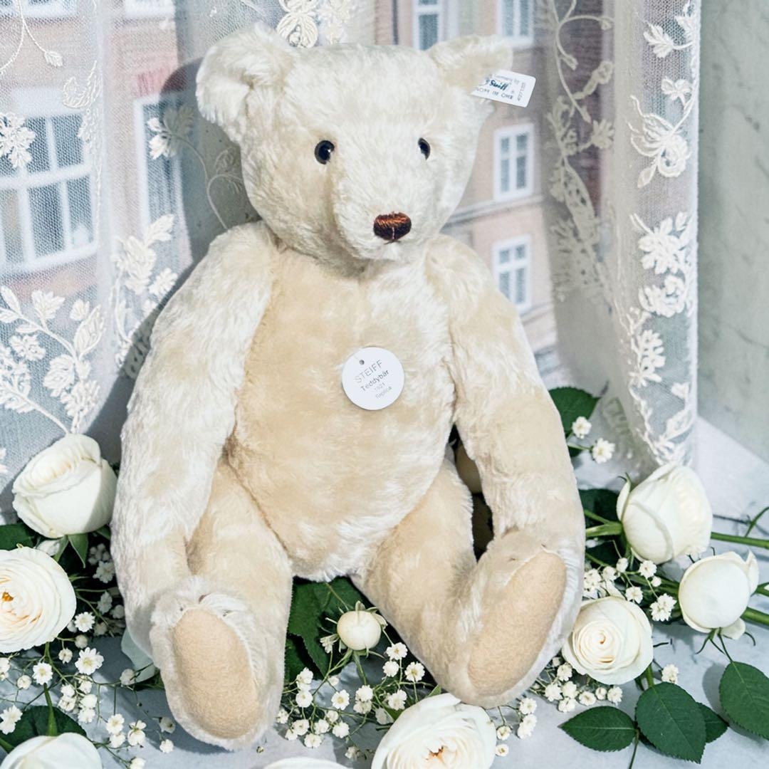 シュタイフ テディベア 1921 レプリカ ホワイト 証明書 箱 冊子 美品