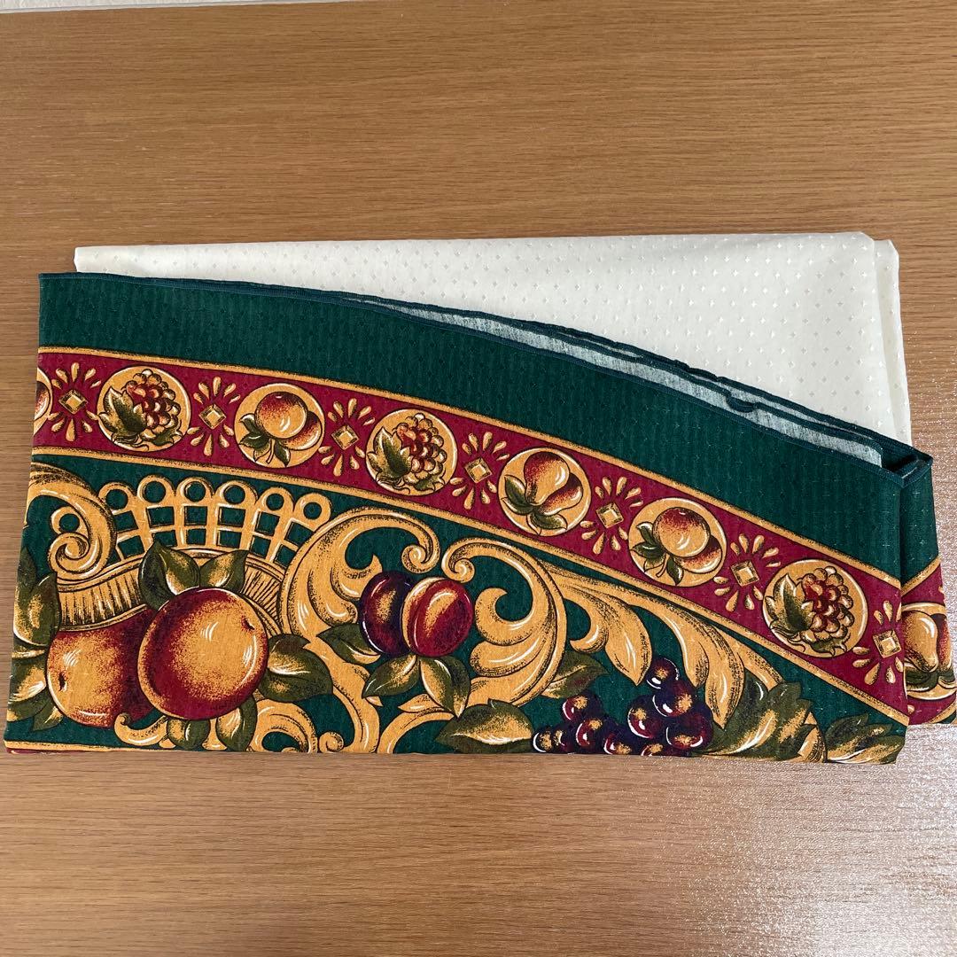 ブラジル製　フルーツ柄　ラウンド　円形　オーバル　テーブルクロス　直径170