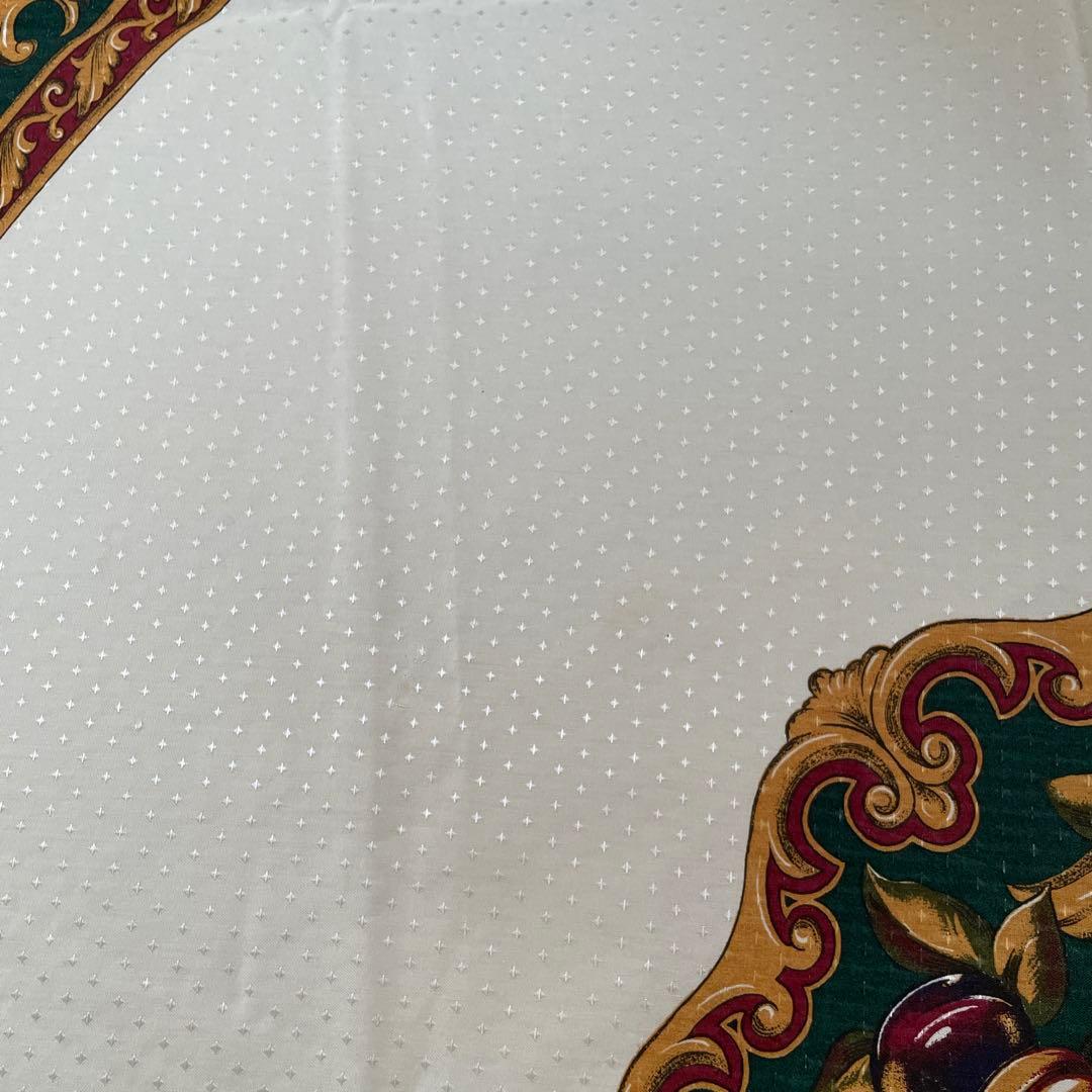 ブラジル製　フルーツ柄　ラウンド　円形　オーバル　テーブルクロス　直径170