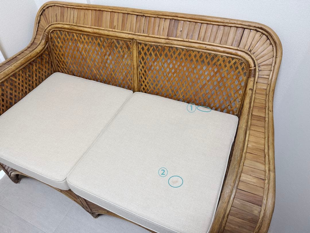 1970年代フランス製【ヴィンテージ家具】バンブー ソファ