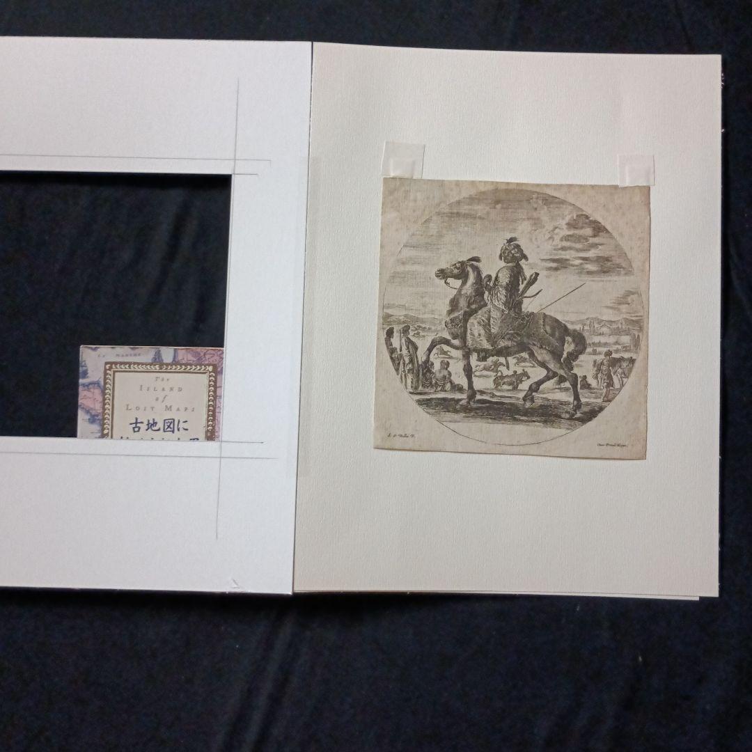 お値下げ　額装品　1640年頃　ステファノ・デラ・ベッラ　騎乗の戦士　稀少作品