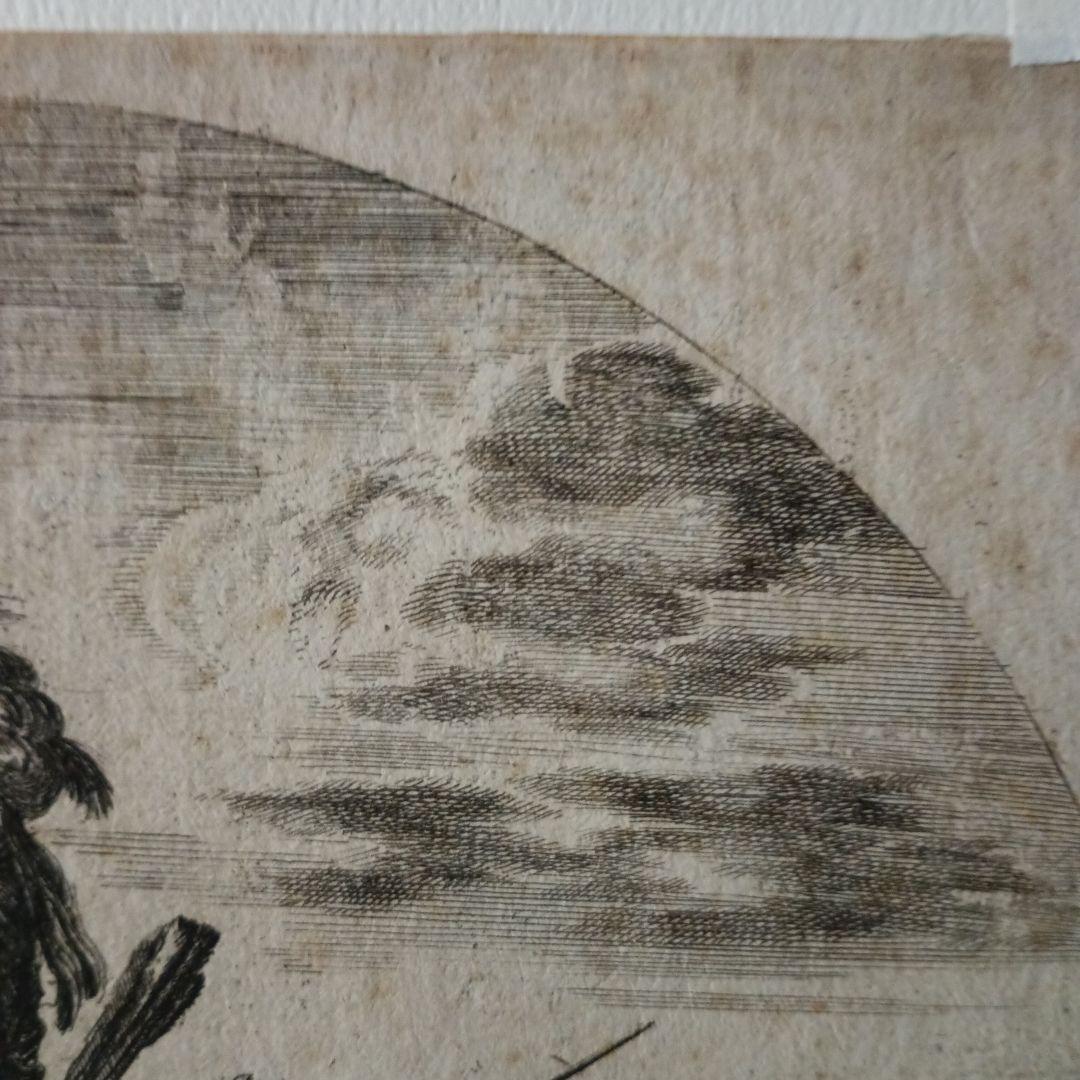 お値下げ　額装品　1640年頃　ステファノ・デラ・ベッラ　騎乗の戦士　稀少作品