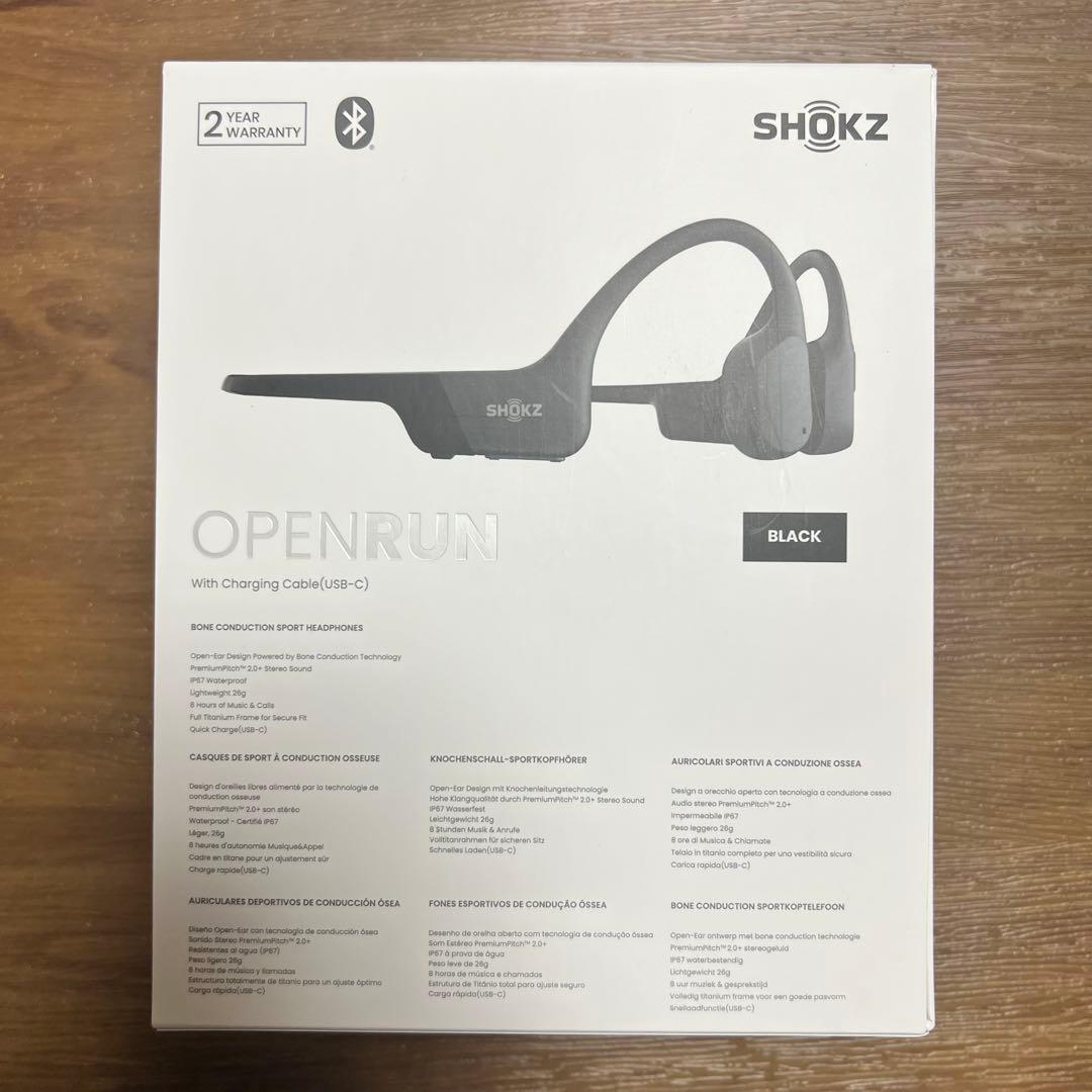 SHOKZ ショックス　OpenRun 骨伝導イヤホン USB-C 標準サイズ