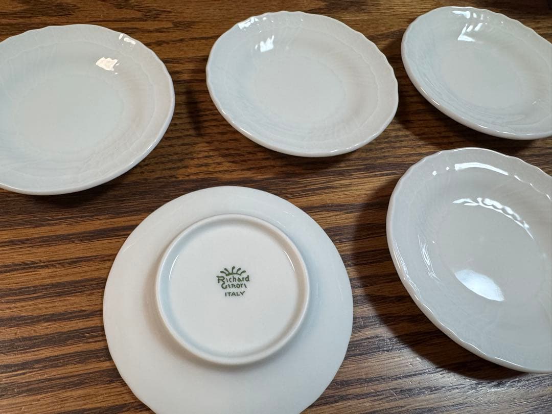 未使用箱付き　リチャードジノリ　ベッキオホワイト　ミニプレート　小皿 5枚