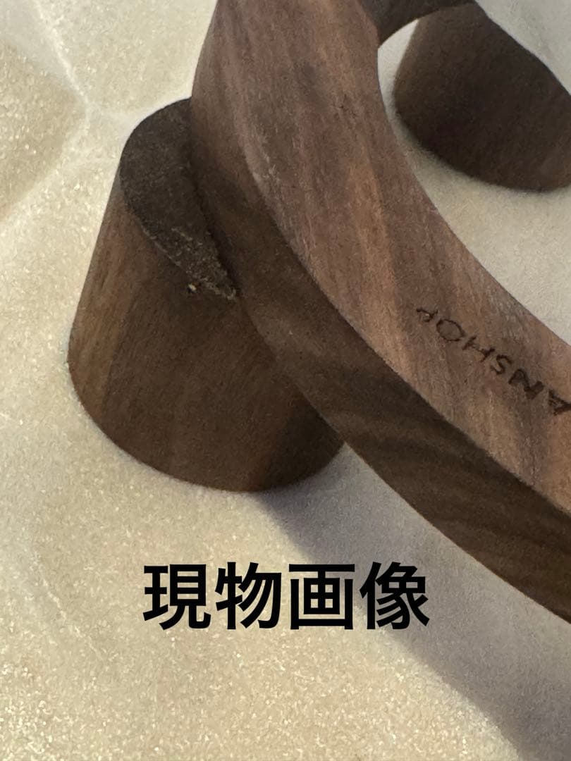 新品　コンランショップ刻印　天然木(胡桃)キャンドルホルダー¥13200匿名発送