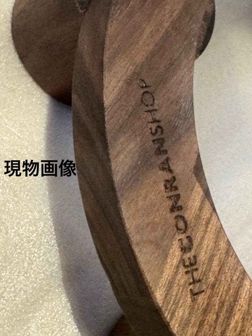 新品　コンランショップ刻印　天然木(胡桃)キャンドルホルダー¥13200匿名発送