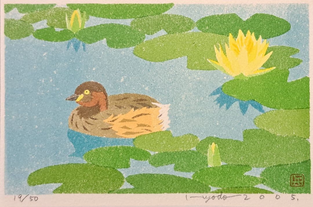 カイツブリ (紙版画/限定50枚)