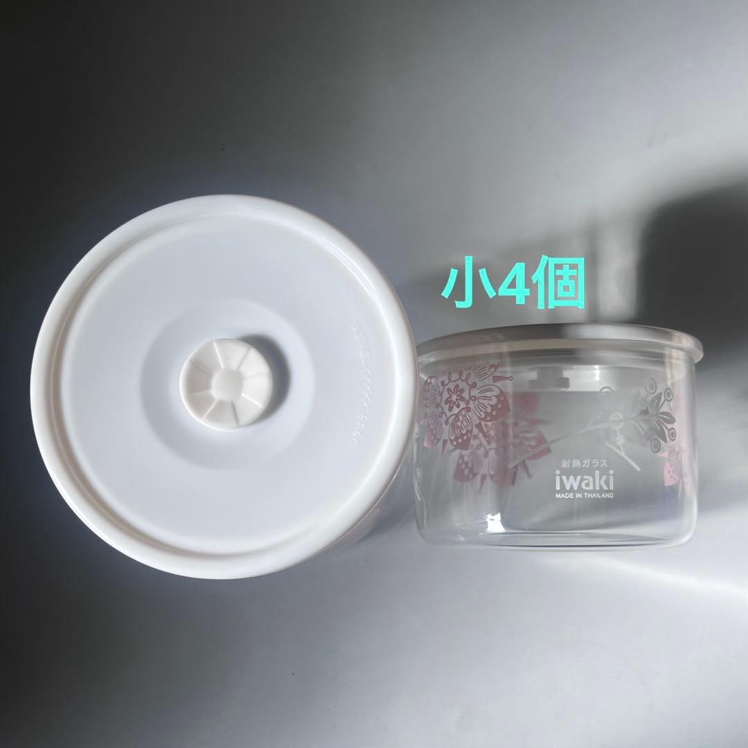 イワキ 耐熱ガラス 密閉パック＆レンジ ＜２サイズ６点セット＞