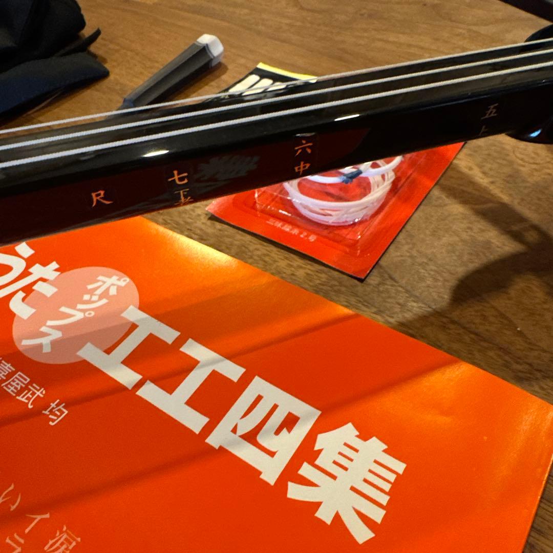 沖縄　三線　人工蛇皮製 教本付き　左利き　レフティ