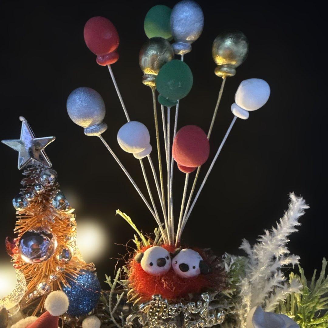 どんぐりアート♡ Xmasタペストリー風リース＆ let's goトレイン♡