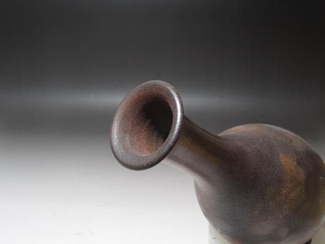 ☆　桃山造　備前花入　一滴　堀内流　十二代　兼中斎　宗完の花押☆y641