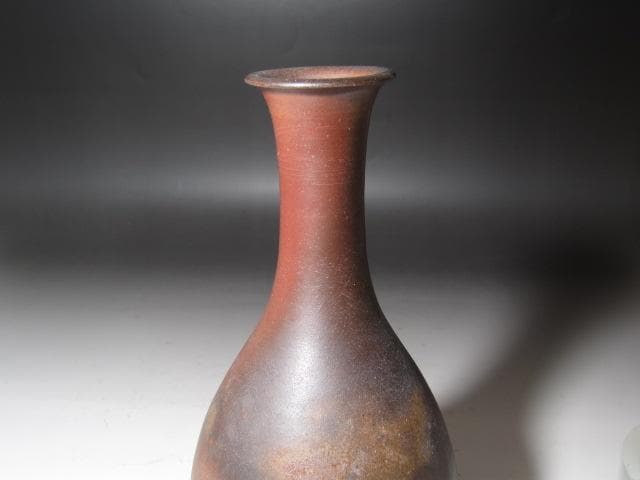 ☆　桃山造　備前花入　一滴　堀内流　十二代　兼中斎　宗完の花押☆y641