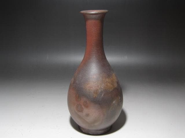 ☆　桃山造　備前花入　一滴　堀内流　十二代　兼中斎　宗完の花押☆y641