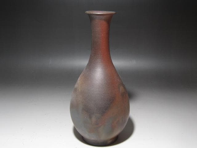 ☆　桃山造　備前花入　一滴　堀内流　十二代　兼中斎　宗完の花押☆y641