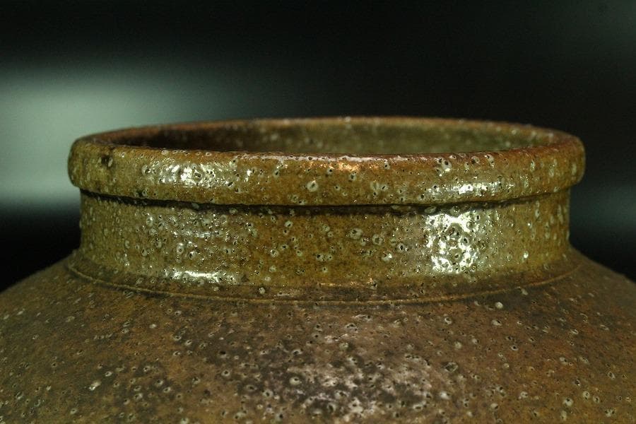 古い 信楽 茶壷 六古窯(K-XA845)