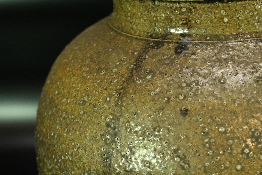 古い 信楽 茶壷 六古窯(K-XA845)