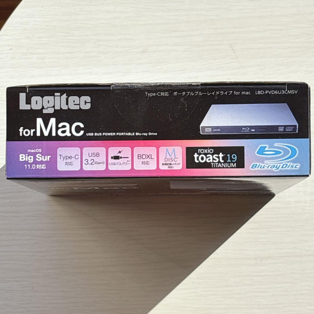 Logitec 外付け ポータブルブルーレイディスクドライブ Mac用 開封済