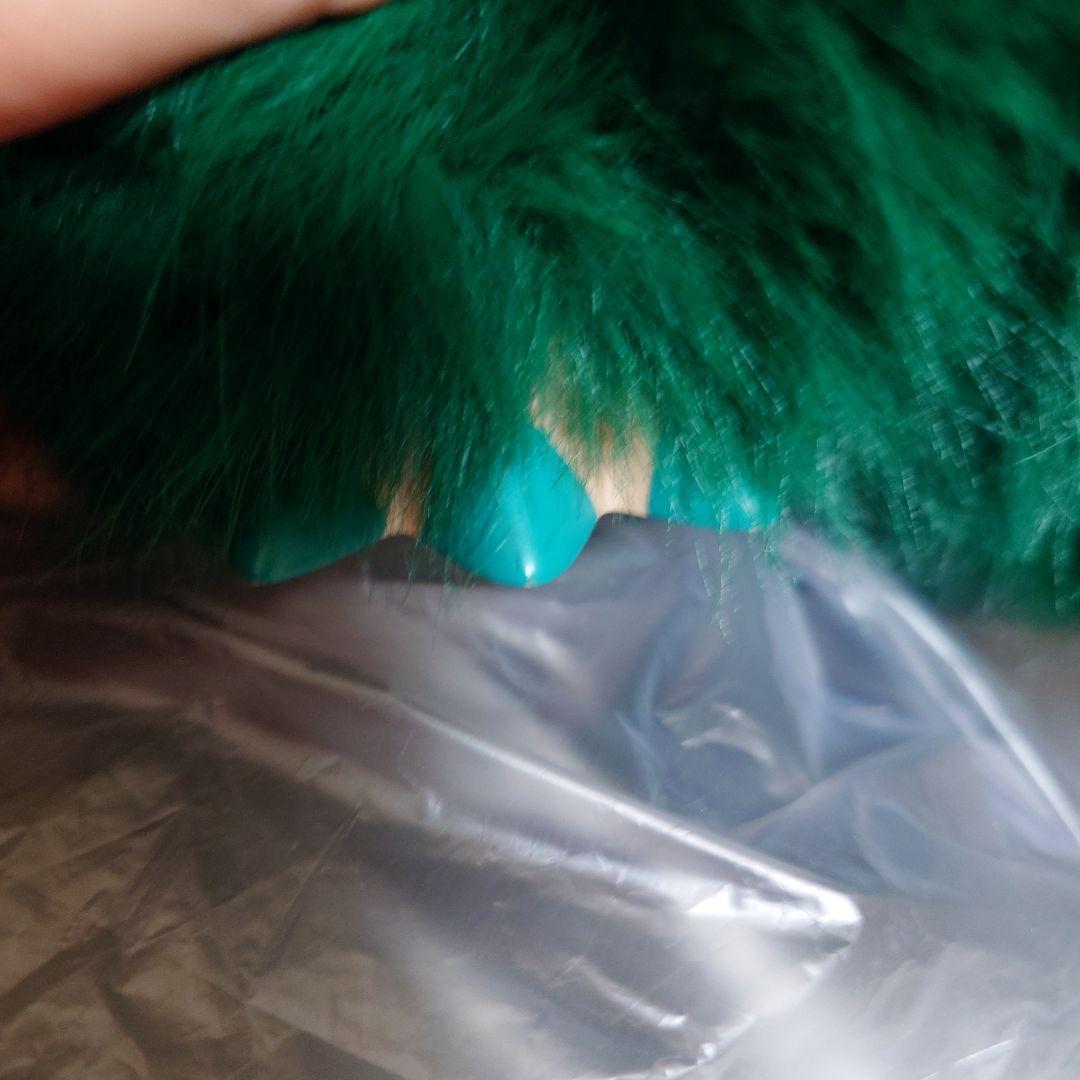 超特大60cmジモモ カラフルテール 特注モデル ダークグリーン 新品・未使用