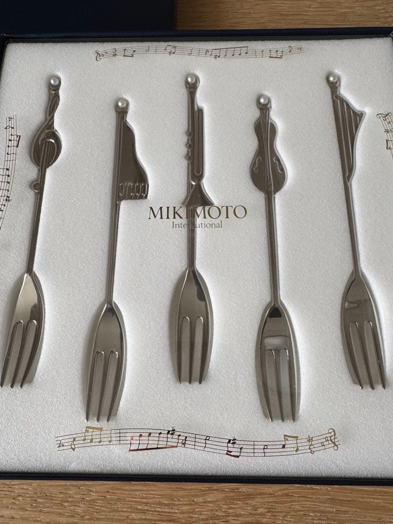 MIKIMOTO 音符デザイン フォークセット
