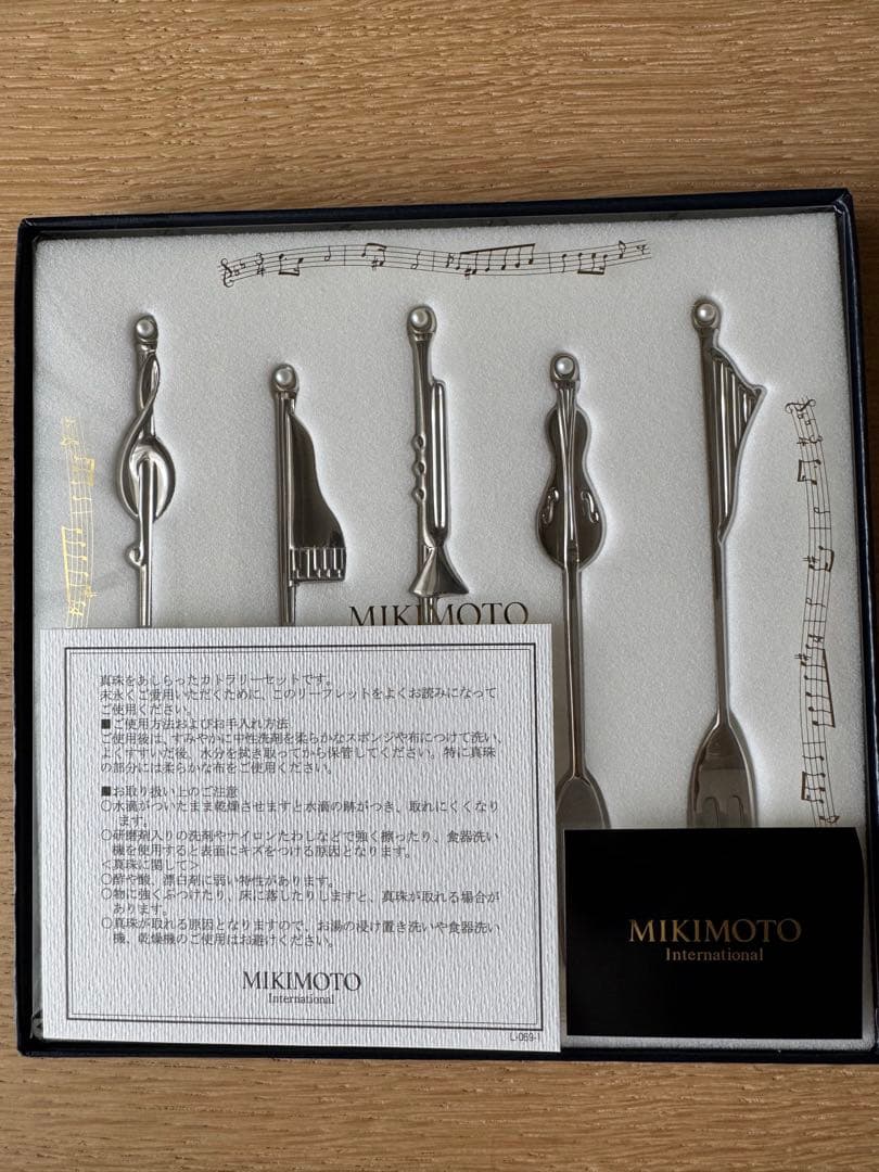MIKIMOTO 音符デザイン フォークセット