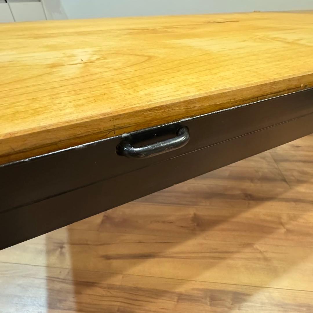 【引取り値引有】graf ワークテーブル　ガラス天板付　ダイニング　作業台　店舗