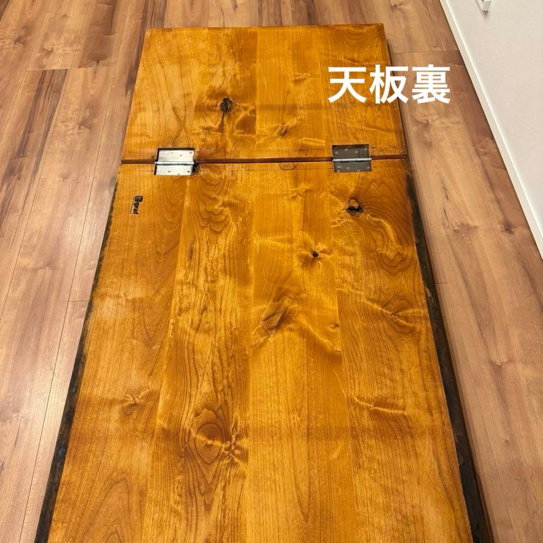 【引取り値引有】graf ワークテーブル　ガラス天板付　ダイニング　作業台　店舗