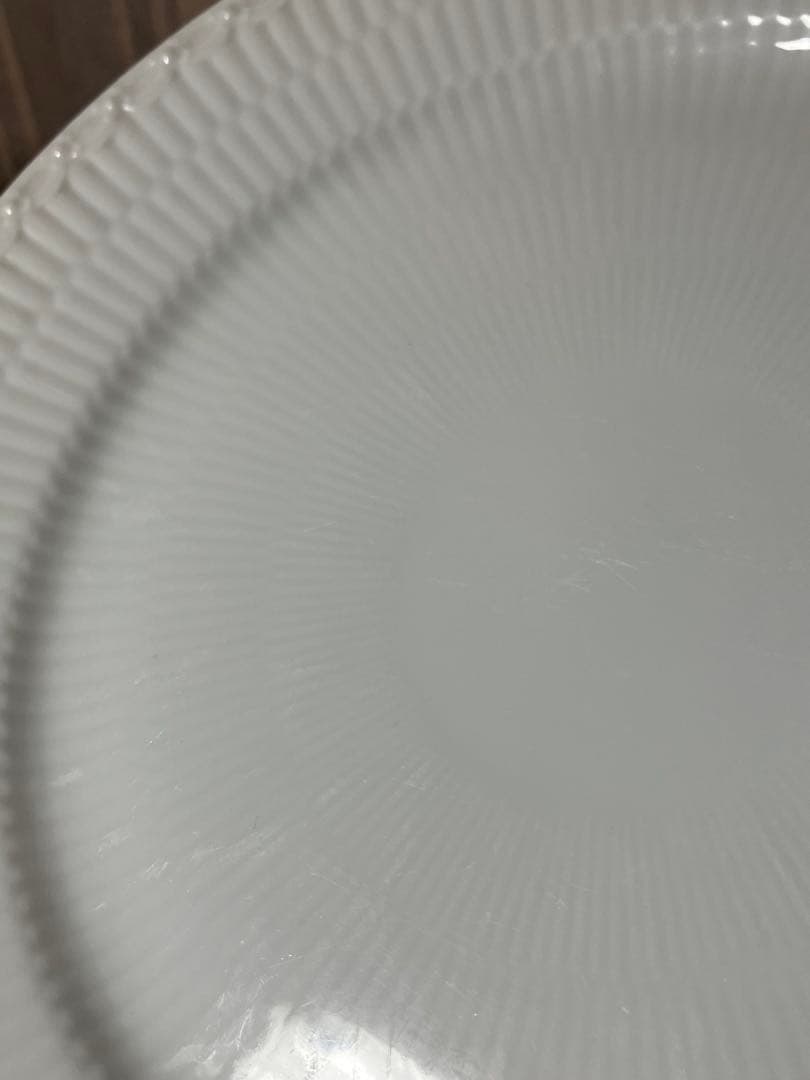 【ロイヤルコペンハーゲン】ホワイトフルーテッドハーフレースプレート25cm 4枚