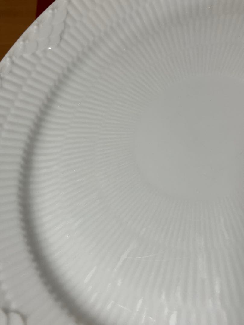 【ロイヤルコペンハーゲン】ホワイトフルーテッドハーフレースプレート25cm 4枚