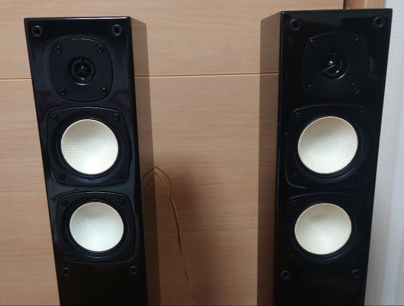 ONKYO. D-108E スタンド型スピーカー 黒ケーブル付き