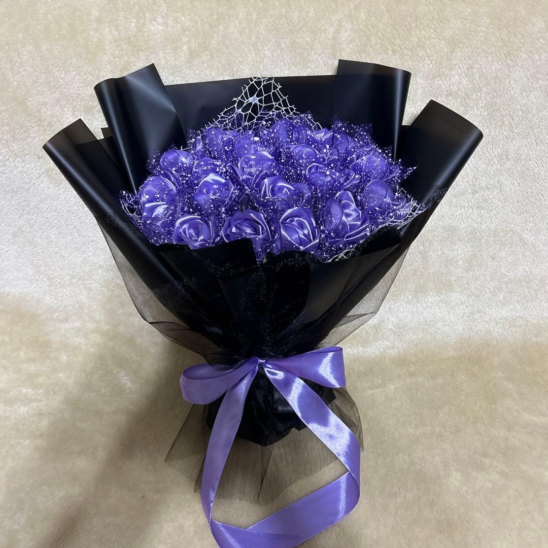 20本薄紫バラブーケ　プレゼント お祝い 枯れない花 永生薔薇　特別な人へ