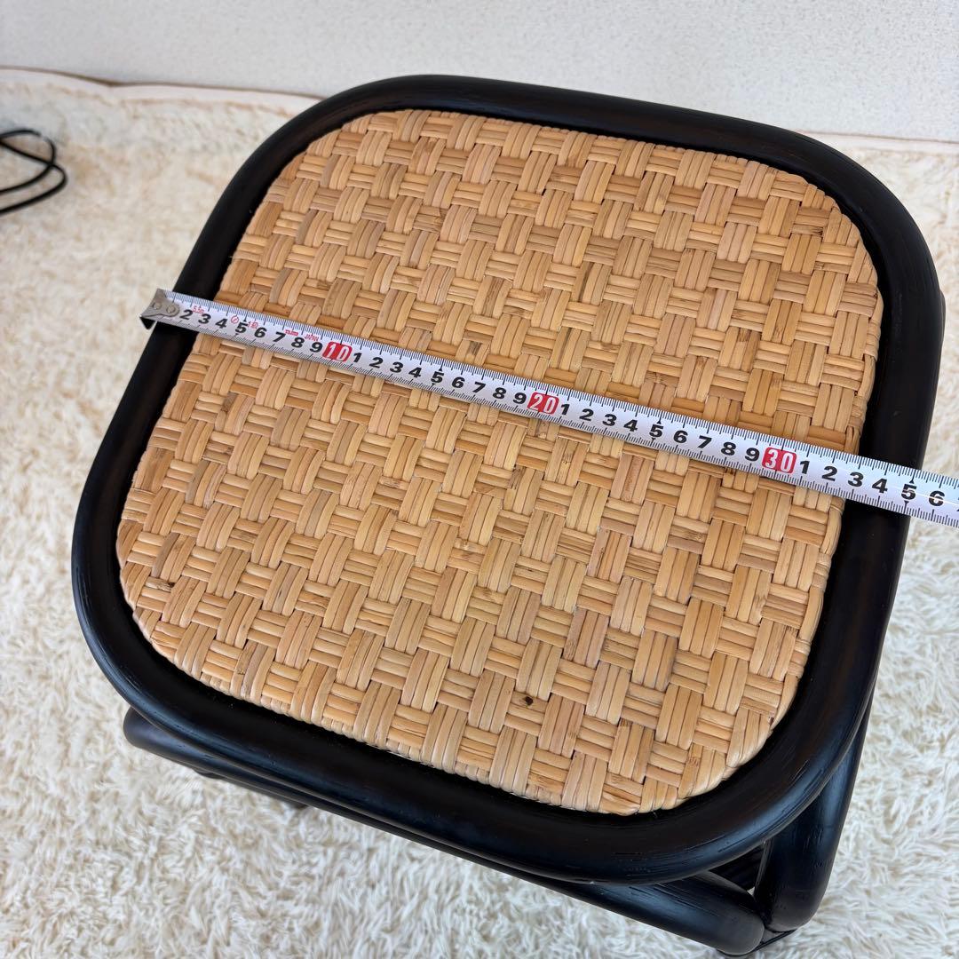 送料無料 TOU SR Stool black ラタン スツール 黒 藤 ②