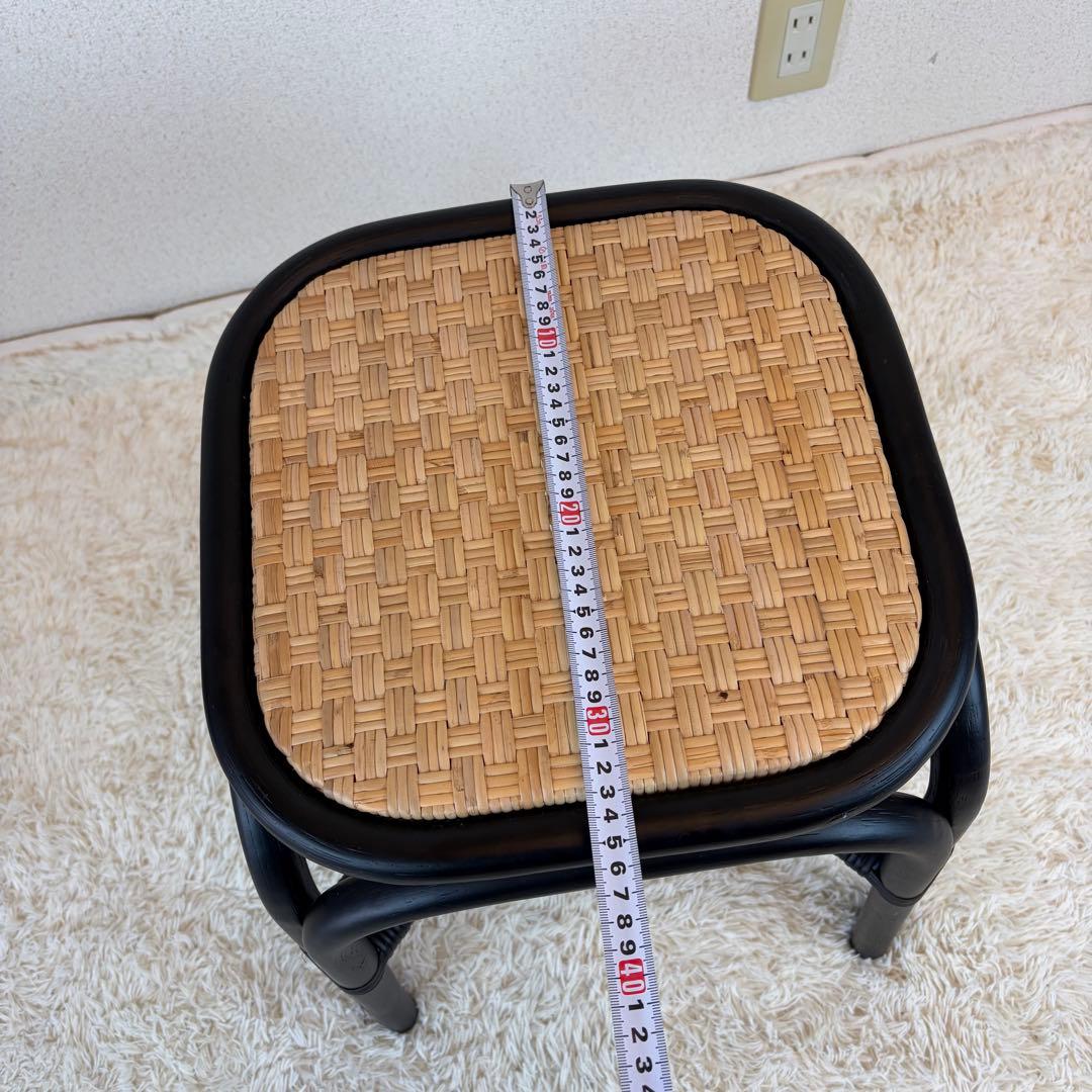 送料無料 TOU SR Stool black ラタン スツール 黒 藤 ②