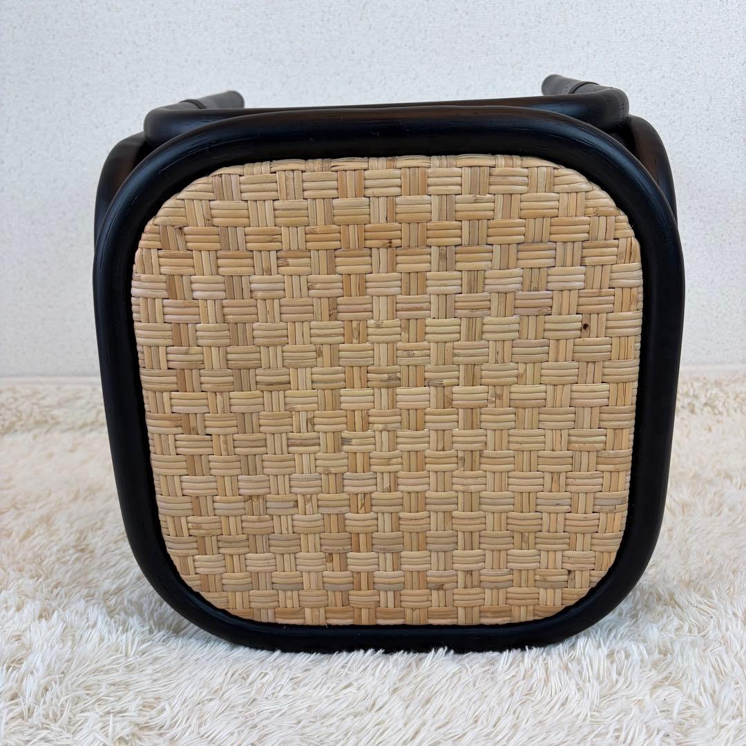 送料無料 TOU SR Stool black ラタン スツール 黒 藤 ②